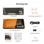 Tastatura mecanica gaming Royal Kludge, 65 taste, hotswap, RGB, chartreuse switch, RKR65-PHANTOM