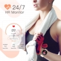 Ceas inteligent, Pyramid, IP68, 1.3 inch,  tracker de activitate, rezistent la apă , monitor de ritm cardiac, pedometru, somn