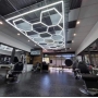 Sistem de iluminare led hexagonal PYRAMID, LED hexagon luminos modular, alb rece 6500k, aluminiu 2430mm x 4840mm