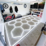 Set HoneyComb LED hexagon luminos modular, alb rece 6500k, aluminiu 2430 x 4840, Pyramid