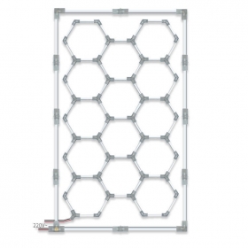 Set HoneyComb LED hexagon luminos modular, alb rece 6500k, plastic 2430 x 4840, Pyramid