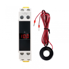 Ampermetru digital SINOTIMER, monofazic, pentru sina tablou DIN, SDM011A