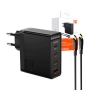 Incarcator de perete McDodo, GAN 3xUSB C, 100W, cablu 2m, negru, INN-059999