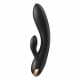 Vibrator Satisfyer Double Flex cu aplicație (negru)