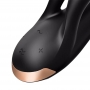 Vibrator Satisfyer Double Flex cu aplicație (negru)