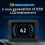 Aparat diagnosticare si afisaj bord, OBD2, GPS de tip HUD, head up display, diagnostic OBDⅡ și inclinometru, vitezometru digital