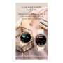 Smartwatch apel bluetooth 1.39 inch, ritm cardiac, activitati fizice, notificari, apeluri, curea silicon roz +2 curele metal