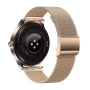 Smartwatch, apel bluetooth 1.32 inch, ritm cardiac, activitati fizice, notificari, apeluri, curea metalica roz aurie