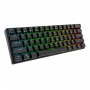 Tastatura mecanica Royal Kludge RK61, RGB, comutator roșu, 1450 mAh, negru