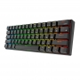 Tastatura mecanica Royal Kludge RK61, RGB, comutator roșu, 1450 mAh, negru