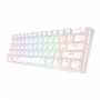 Tastatura mecanica Royal Kludge RK61, RGB, comutator roșu, 1450 mAh, alb