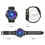 Smartwatch 1.43 inch AMOLED, apelare telefonica, functii sport, rezistent la apa, lanterna incorporata, bluetooth 5.2, negru