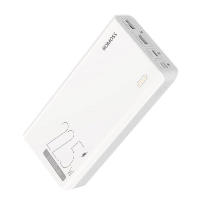 Powerbank Romoss SENS8F, 30000mAh, 22,5W, litiu-polimer, alb