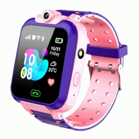 Smartwatch pentru copii XO, SIM,  H100, 1.44 inch, 300 mAh, compatibil cu Android, iOS, roz