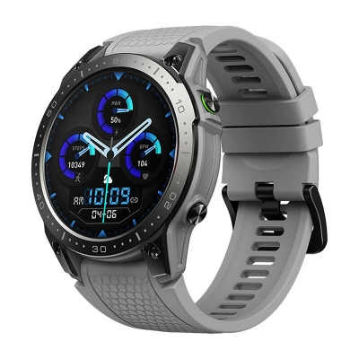 Smartwatch Zeblaze, Ares 3 Pro, ecran 1.43 inch AMOLED, apelare telefonica, 400 mAh, functii sport, rezistent la apa, gri