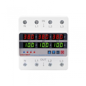 Releu trifazic Sinotimer, siguranta digitala de protectie, tensiune afisata  380V, programabil intre 1-100A, STVP935-100A-380