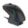 Mouse de gaming wireless Dareu, cu statie de incarcare, RGB, 12000 DPI, negru, INN-046690