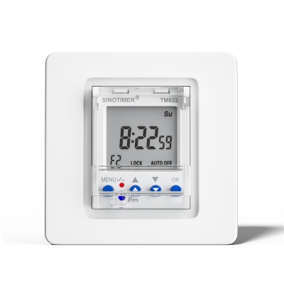 Timer electric digital Sinotimer, temporizator, intrerupator, programabila, 250V, 16A, TM822