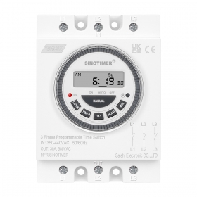 Siguranta automata temporizata 380V 30A, Sinotimer, intrerupator, programabila, TM619-380V-30A