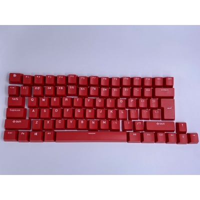 Set 104 butoane Royal Kludge PBT Keycaps, 104 taste, switch compatibile Cherry MX, layout US, rosu, KC-43