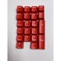 Set 104 butoane Royal Kludge PBT Keycaps, 104 taste, switch compatibile Cherry MX, layout US, rosu, KC-43