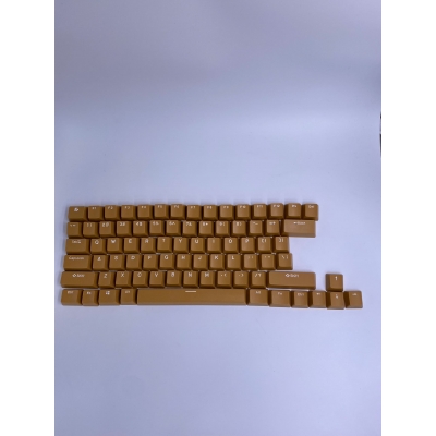 Set 104 butoane Royal Kludge PBT Keycaps, 104 taste, switch compatibile Cherry MX, layout US, galben mustar, KC-44