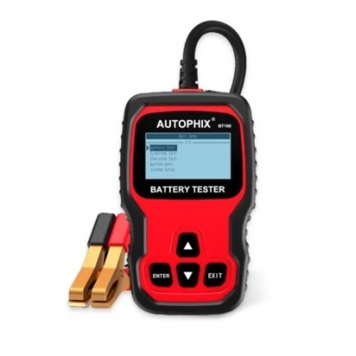 Tester Auto AUTOPHIX BT100, pentru motociclete, autoturisme, barci, 12V, 100-2000 CCA, rosu