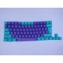 Set 61 butoane Royal Kludge PBT Double-Shot Keycaps, 61 taste, translucide, compatibile Cherry MX, US, Mov/Albastru, KC-12