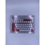 Set 61 butoane Royal Kludge PBT Double-Shot Keycaps, 61 taste, translucide, compatibile Cherry MX, US, Alb/Rosu, KC-25