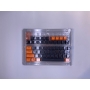 Set 61 butoane Royal Kludge PBT Double-Shot Keycaps, 61 taste, translucide, compatibile Cherry MX, US, Negru/Portocaliu, KC-10