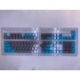 Set 104 butoane Royal Kludge PBT Keycaps, 104 taste, switch compatibile Cherry MX, layout US, gri/albastru KC-39