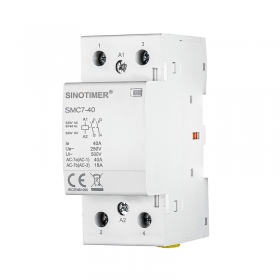 Contactor AC Sinotimer, 2 poli NO , 40A, tensiune bobină 220 V/230 V, montare pe șină DIN