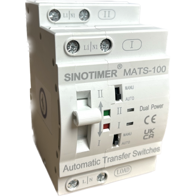 Comutator de transfer automat ATS Sinotimer, AC, 2 Poli Trifazic, 63A, ATS-MATS-100-2P-63A