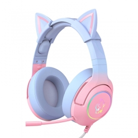 Casti gaming ONIKUMA K9 Roz/Albastru