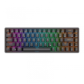 Tastatura mecanica fara fir Royal Kludge RK837 RGB, comutator maro (negru)