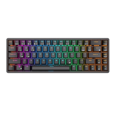 Tastatura mecanica fara fir Royal Kludge RK837 RGB, comutator maro (negru)