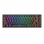 Tastatura mecanica fara fir Royal Kludge RK837 RGB, comutator rosu (negru)