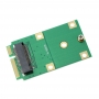 Adaptor Mini PCI-E 2 Lane M.2 NGFF 30mm 42mm SSD la 52 pini mSATA pe Card PCBA