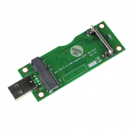 Adaptor Mini PCI-E la USB Adaptor card cu SIM card Slot pentru WWAN/LTE