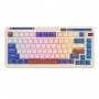 Tastatura mecanica fara fir Royal Kludge KZZI K75 pro RGB, Moment Switch (retro albastru)