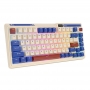 Tastatura mecanica fara fir Royal Kludge KZZI K75 pro RGB, Moment Switch (retro albastru)