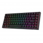 Tastatura mecanica fara fir Royal Kludge RK84 RGB, comutator maro (negru)