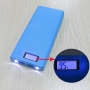 Carcasa pentru Power Bank cu 8 baterii tip 18650 , cu  2 porturi USB, display LCD si  lanterna cu doua leduri - Albastru