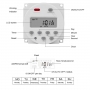 Timer digital SINOTIMER, interval de 1 secunda, 12V temporizator LCD digital programabil saptamanal 7 zile, CN101S-4