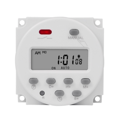 Timer digital SINOTIMER, interval de 1 secunda, 12V temporizator LCD digital programabil saptamanal 7 zile, CN101S-4