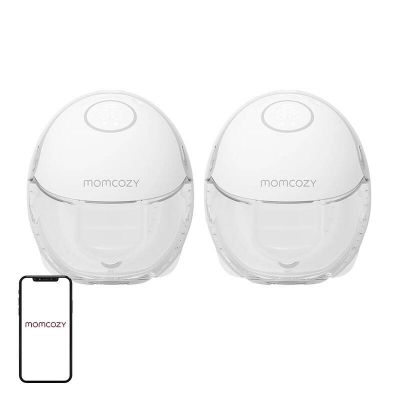 Pompa de san dubla Momcozy M6, motor generatie 2, discret si silentios  (gri)