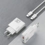 Incarcator 230V  GaN Dudao A30EUT 30W USB-A / USB-C + cablu USB-C - USB-C - alb