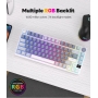 Tastatură mecanică Royal Kludge 2,4 GHz/bluetooth/USB-C, 75%, buton inteligent OLED, RGB, switch RED, RKM75-TAROR