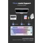 Tastatură mecanică Royal Kludge 2,4 GHz/bluetooth/USB-C, 75%, buton inteligent OLED, RGB, switch RED, RKM75-TAROR