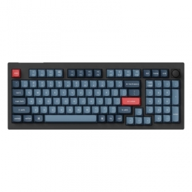 Tastatura mecanica, Keychron V5 Max QMK/VIA RGB Knob Red Switch Wireless Mechanical Keyboard (negru)